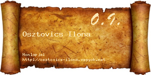 Osztovics Ilona névjegykártya